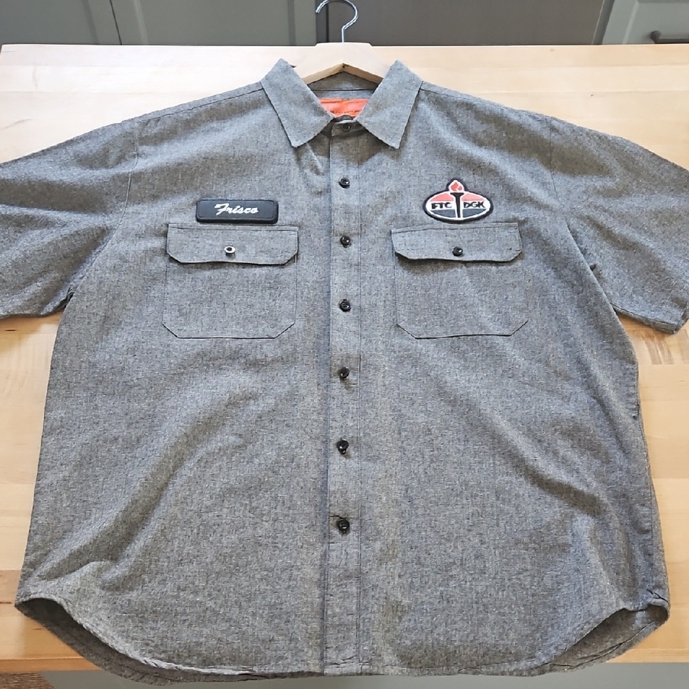 Gray Button-Up Men's Shirt